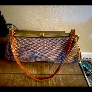 Brown tweed purse ! 90s style small purse